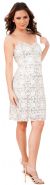Strapless Fully Beaded Short Prom Homecoming Dress in Ivory/Silver